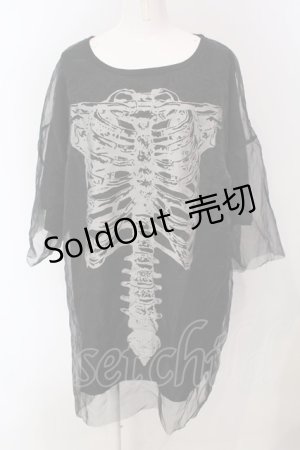 画像: REFLEM / シースルーレイヤードTシャツ F ブラック O-25-04-10-067-PU-TS-OW-OS