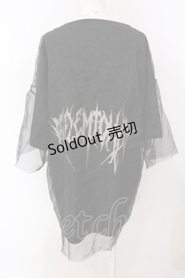 画像3: REFLEM / シースルーレイヤードTシャツ F ブラック O-25-04-10-067-PU-TS-OW-OS (3)