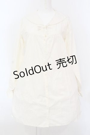 画像: Physical Drop / セーラーワンピースシャツ  アイボリー O-25-04-10-008-LO-OP-IG-OS