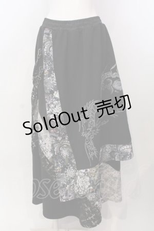 画像: Qutie Frash / ハカマ風ロングスカート  ブラック O-25-04-10-072-QU-SK-OW-OS