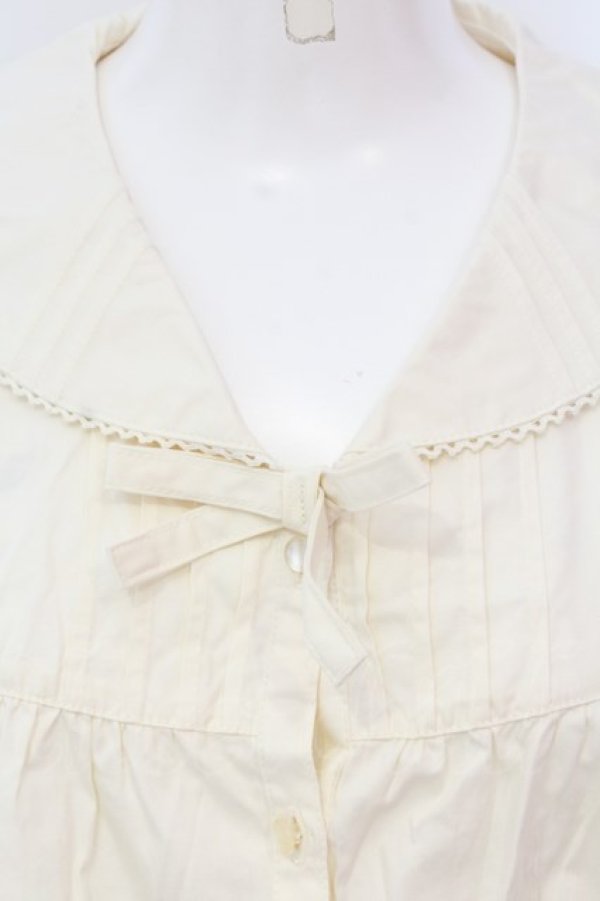 画像2: Physical Drop / セーラーワンピースシャツ  アイボリー O-25-04-10-008-LO-OP-IG-OS (2)