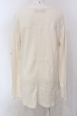 画像2: RNA / テレコロング丈スリットロンTシャツ M ホワイト O-25-04-10-080-PU-TO-YM-ZT61 (2)