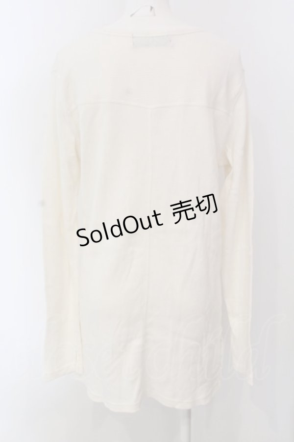 画像2: RNA / テレコロング丈スリットロンTシャツ M ホワイト O-25-04-10-080-PU-TO-YM-ZT061 (2)