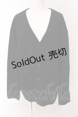 画像: RNA / 縮絨ルーズカーディガン M ブラック O-25-04-10-084-PU-SK-YM-ZT59