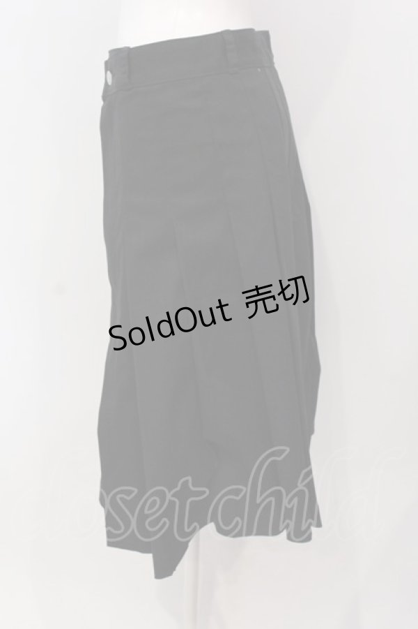 画像2: RNA / ミドル丈プリーツスカート M ブラック O-25-04-10-085-PU-SK-YM-ZT059 (2)