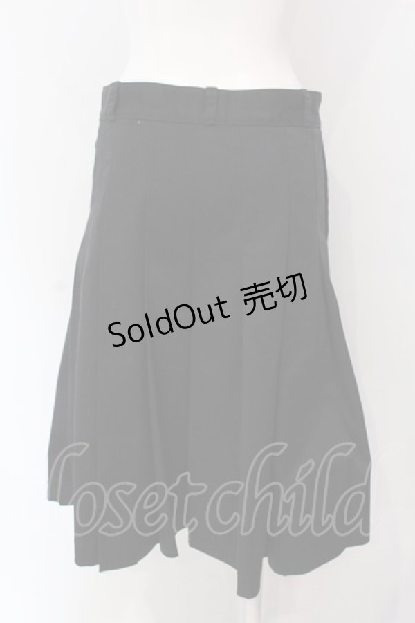 画像3: RNA / ミドル丈プリーツスカート M ブラック O-25-04-10-085-PU-SK-YM-ZT059 (3)