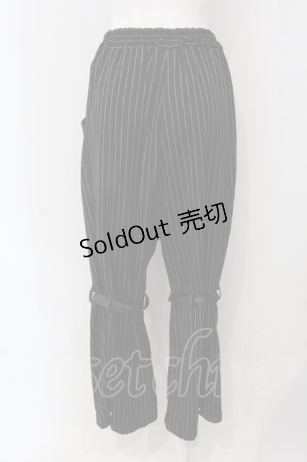 画像3: Drug Honey / ベルテットストライプパンツ  ブラック O-25-04-10-087-PU-PA-OW-OS (3)