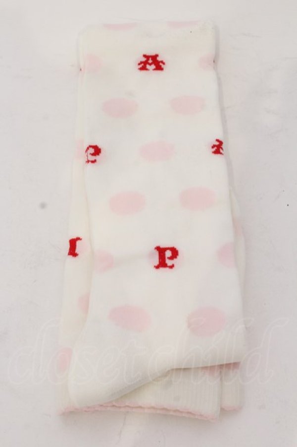 画像2: Angelic Pretty / カラフルドットオーバーニー  シロ×ピンク×アカ O-25-04-10-090-AP-ZA-IG-OS (2)