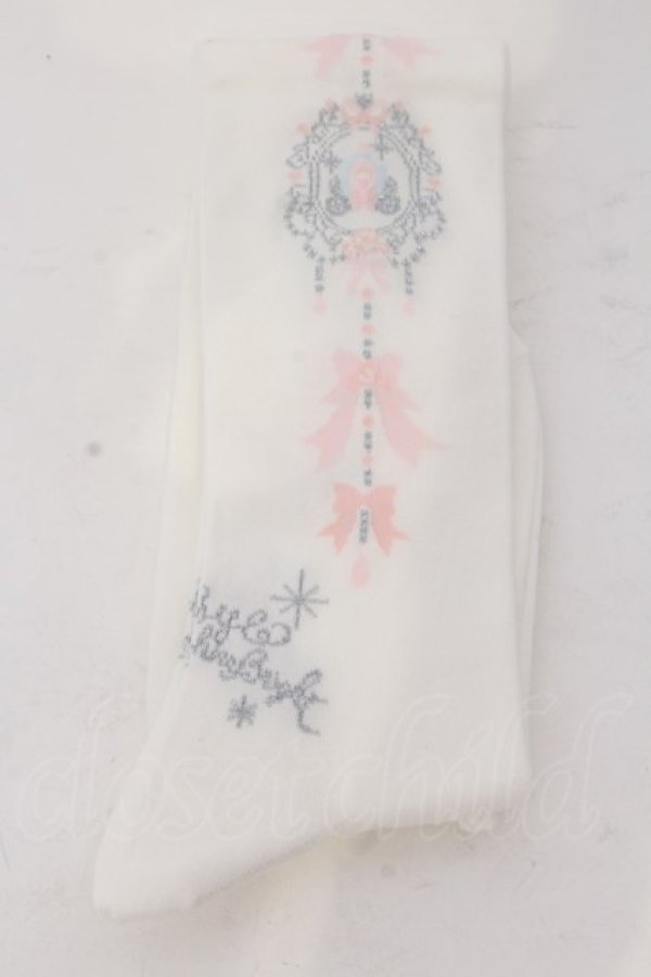 画像3: BABY,THE STARS SHINE BRIGHT / Cinderella Jewelryオーバーニーソックス  シロ O-25-04-10-092-BA-ZA-IG-OS (3)