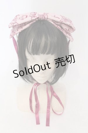画像: metamorphose / クラウンクロスリボン型ヘッドドレス  ピンク O-25-04-10-106-ME-AC-OW-OS