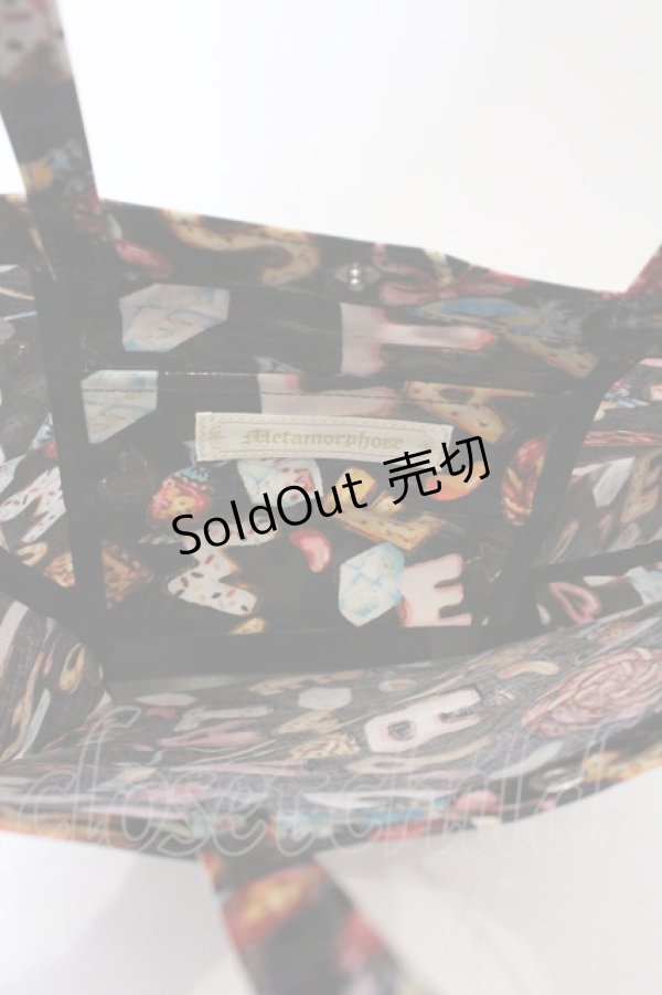画像3: metamorphose / オリジナルビスケット柄Bag  クロ O-25-04-10-115-ME-BG-OW-OS (3)