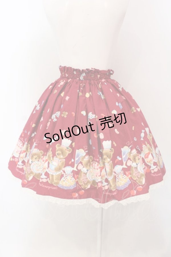 画像4: metamorphose / くまパティシエスカート  ワイン O-25-04-10-013-ME-SK-IG-OS (4)