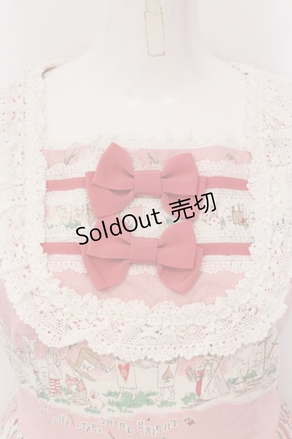 画像2: BABY,THE STARS SHINE BRIGHT / ハロウィンアリス総柄ジャンパースカート  ピンク O-25-04-10-016-BA-OP-IG-OS (2)