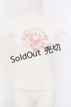 画像: BABY,THE STARS SHINE BRIGHT / スウィートフルーツア・ラ・モード柄 タルトTシャツ  オフシロ O-25-04-10-021-BA-TO-IG-OS