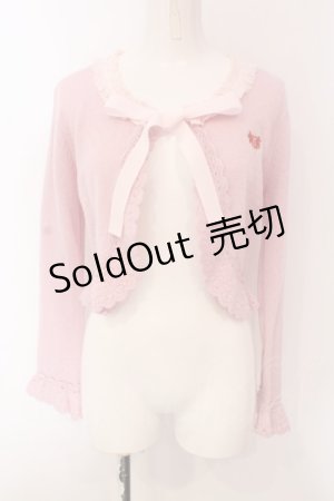 画像: BABY,THE STARS SHINE BRIGHT / フリルニットボレロ  ピンク O-25-04-10-023-BA-TO-IG-OS