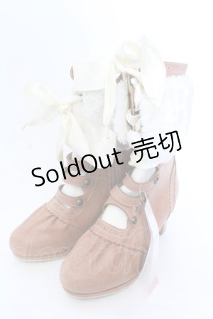 画像: axes femme / ナポレオンミドルブーツ M 淡ピンク O-25-04-11-052-AX-SH-IG-ZT286