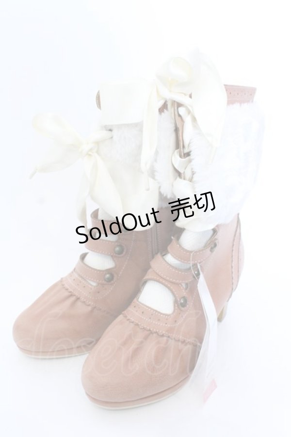 画像1: axes femme / ナポレオンミドルブーツ M 淡ピンク O-25-04-11-052-AX-SH-IG-ZT286 (1)