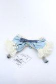 画像2: axes femme / タッセルリボンヘアクリップ  サックス×生成り O-25-04-11-055-AX-AC-IG-OS (2)