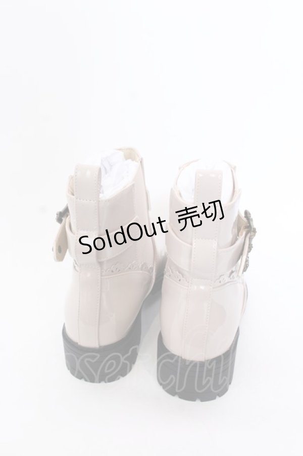 画像6: axes femme / サイドゴアベルトレインブーツ S ピンク O-25-04-11-058-AX-SH-OW-ZT273 (6)