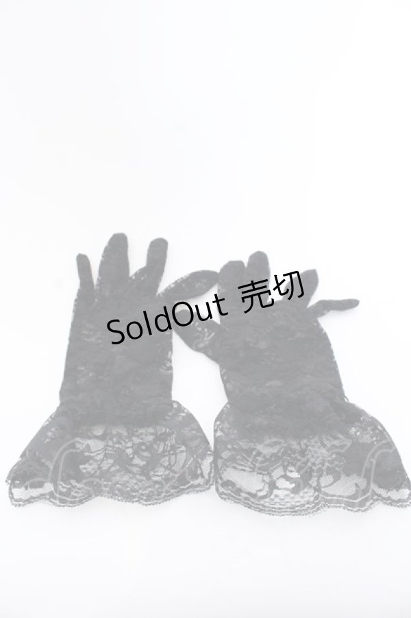 画像1: MARBLE / ショートグローブ  ブラック O-25-04-11-059-GO-ZA-OW-OS (1)