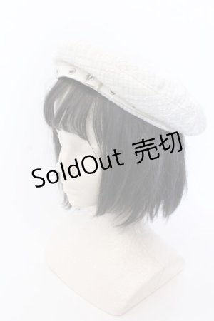 画像: Ank Rouge / ツイード風ベレー帽  オフシロ O-25-04-11-023-CA-AC-IG-OS