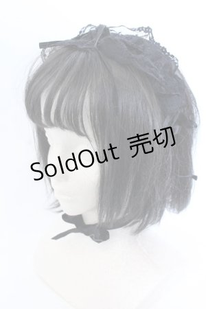 画像: MARBLE / スカラップレースヘッドドレス  ブラック O-25-05-30-1071-GO-ZA-OW-ZT445-F002