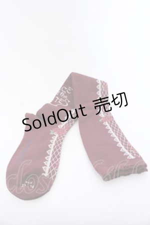 画像: ALICE and the PIRATES / The END of immortal EDENオーバーニーソックス  ワイン O-25-04-11-033-PA-ZA-OW-OS