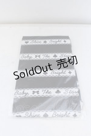画像: BABY,THE STARS SHINE BRIGHT / BABYトランプボーダーオーバーニーソックス  クロ×シロ O-25-04-11-038-BA-ZA-OW-OS