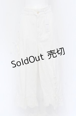 画像: axes femme / 裾レースストレートデニムパンツ F シロ O-25-04-13-001-AX-PA-OW-OS
