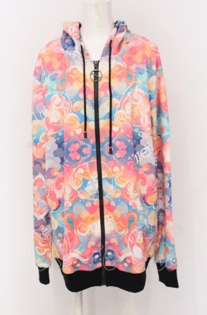 画像: NieR Clothing / 総柄ZIPパーカー F マルチ O-25-04-13-039-PU-TO-OW-ZT219