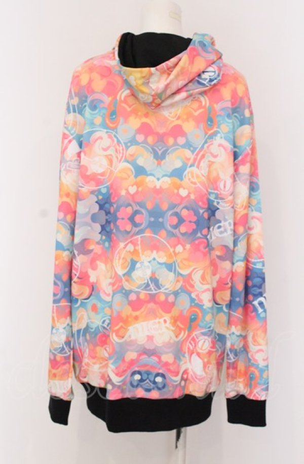 画像2: NieR Clothing / 総柄ZIPパーカー F マルチ O-25-04-13-039-PU-TO-OW-ZT219 (2)