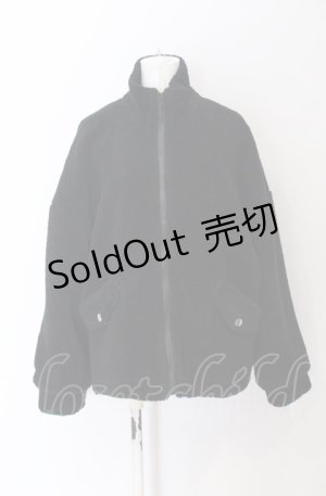 画像: 【SALE】NieR CLOTHING / ボアジャケット F ブラック O-25-04-13-040-PU-JA-OW-ZTC047