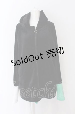 画像: NieR Clothing / ふわもこシエルパーカー F ブラック O-25-04-13-041-PU-TO-OW-OS