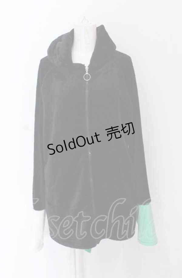 画像1: NieR Clothing / ふわもこシエルパーカー F ブラック O-25-04-13-041-PU-TO-OW-OS (1)