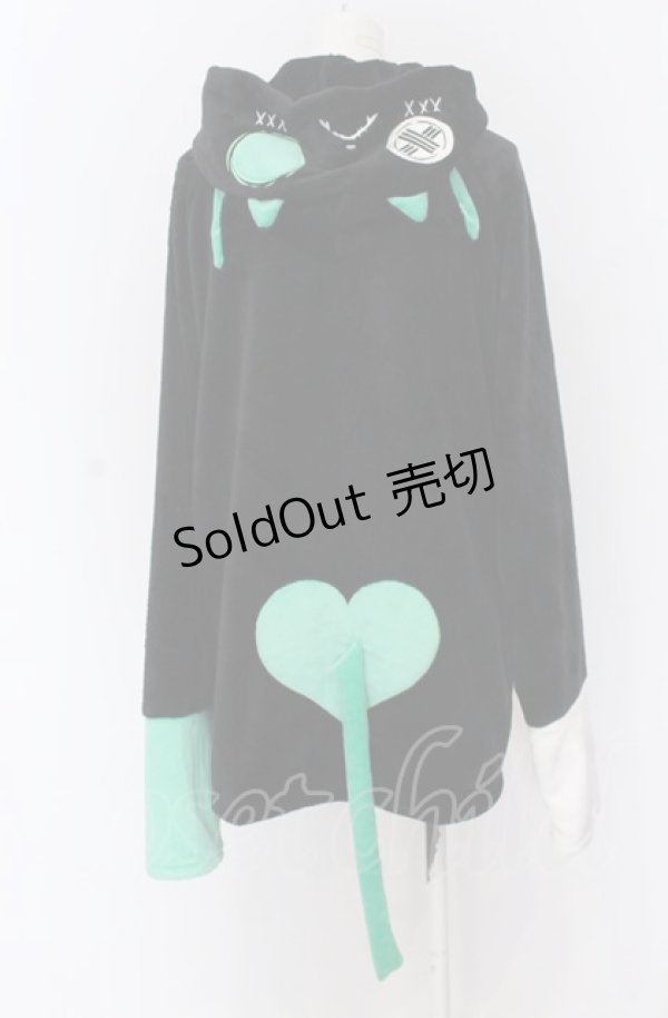 画像2: NieR Clothing / ふわもこシエルパーカー F ブラック O-25-04-13-041-PU-TO-OW-OS (2)