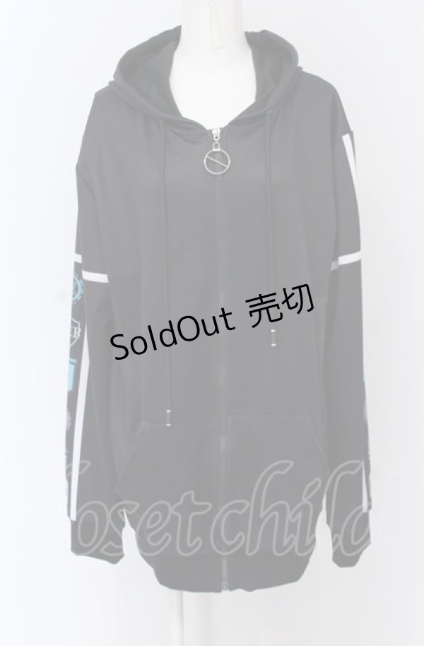 画像1: NieR Clothing / 転写ZIPパーカー F ブラック O-25-04-13-042-PU-TO-OW-OS (1)