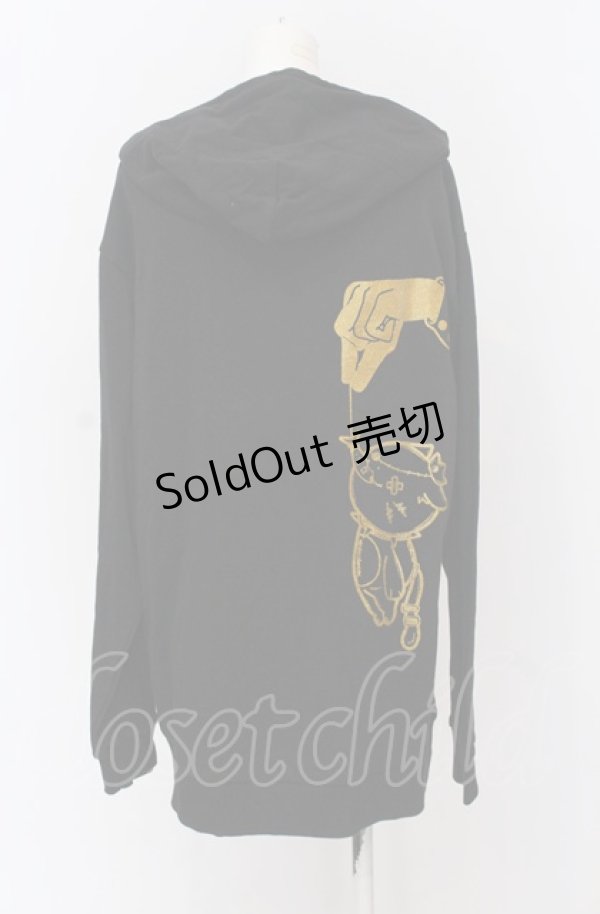 画像1: NieR Clothing / バックプリントZIPパーカー XXL ミケ（ブラック） O-25-04-13-043-PU-TO-OW-OS (1)