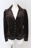 画像1: axes femme / 刺繍入りクラシックベロアジャケット M ブラウン O-25-04-13-044-AX-JA-OW-OS (1)