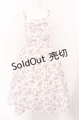 画像: axes femme / ビッグリボン×ローズジャンパースカート【mobility限定商品】 F ピンク O-25-04-13-046-AX-OP-OW-OS