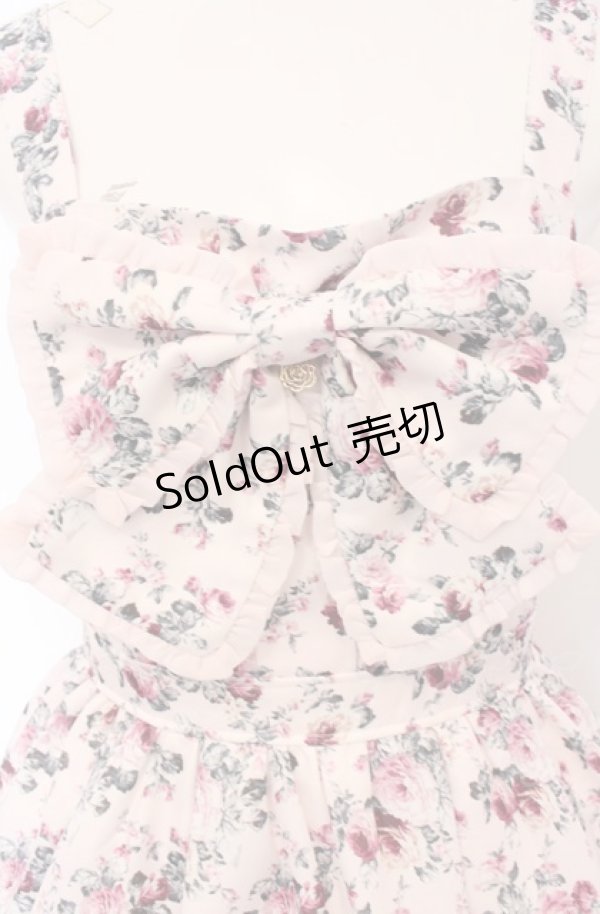 画像2: axes femme / ビッグリボン×ローズジャンパースカート【mobility限定商品】 F ピンク O-25-04-13-046-AX-OP-OW-OS (2)