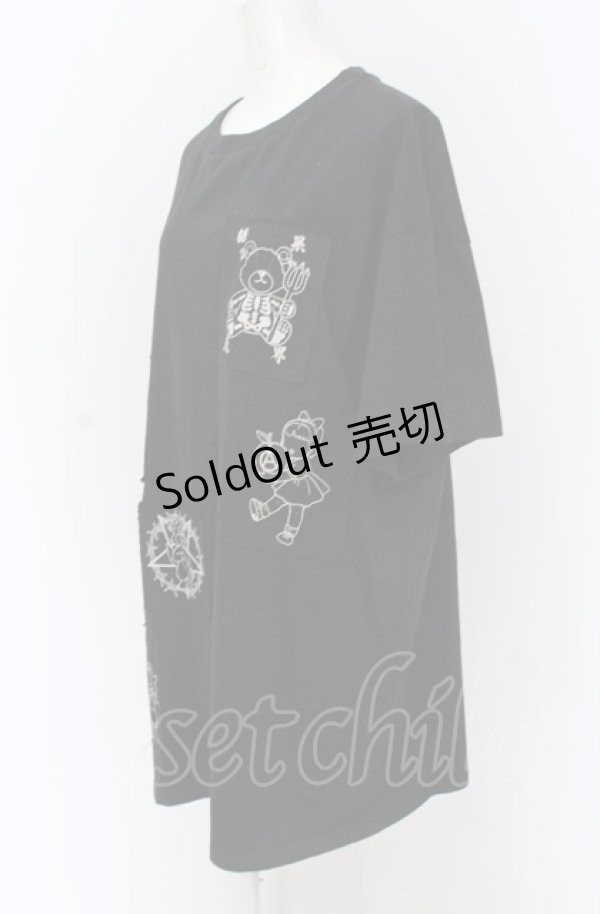 画像3: Candy Stripper / FREAK FRIENDS PATCH Tシャツ 2 ブラック O-25-04-13-051-PU-TO-OW-OS (3)
