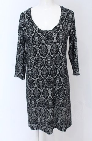 画像: HYSTERIC GLAMOUR / スカルptロングTシャツ  ブラック O-25-04-13-052-PU-TO-OW-ZT219