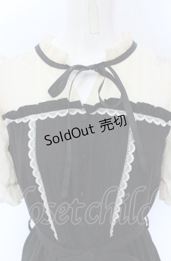 画像2: axes femme POETIQUE / 裾刺繍ワンピース M クロ O-25-04-13-058-AX-OP-OW-OS (2)