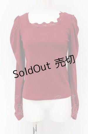 画像: axes femme / ボリュームスリーブトップス F ワイン O-25-04-13-059-AX-TO-OW-OS