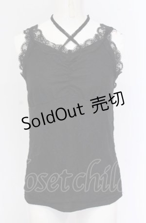 画像: axes femme / 3WAY総レースタンクトップ F クロ O-25-04-13-063-AX-TO-OW-OS