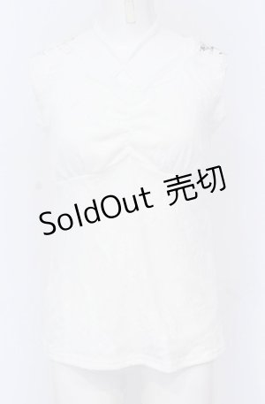 画像: axes femme / 3WAY総レースタンクトップ F シロ O-25-04-13-064-AX-TO-OW-OS