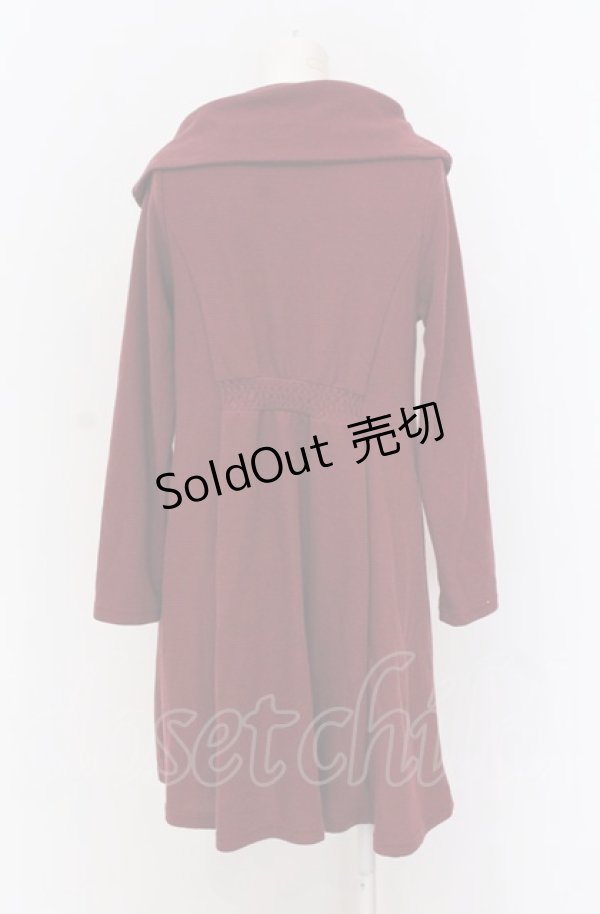 画像2: axes femme / (W)リボン襟チュニック M ワイン O-25-04-13-067-AX-OP-OW-OS (2)