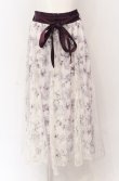 画像1: axes femme / 薔薇柄チュール×レース重ねスカート F キナリ×パープル O-25-04-13-070-AX-SK-OW-OS (1)