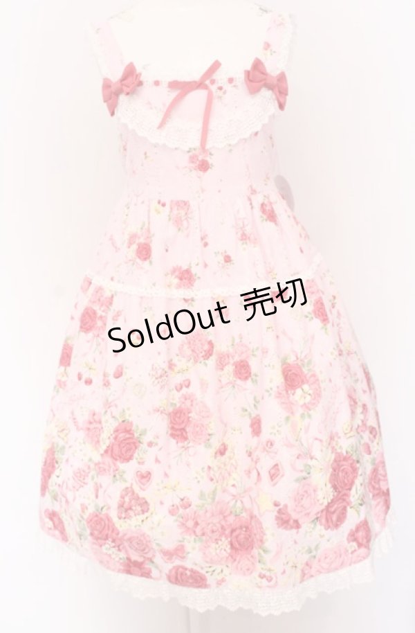 画像1: BABY,THE STARS SHINE BRIGHT / スローモーションブーケ〜あの日の私の想い〜柄ジャンパースカート  ピンク O-25-04-13-008-BA-OP-OW-OS (1)