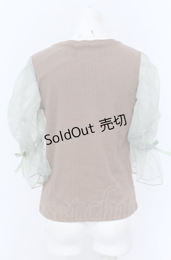 画像3: Maison de FLEUR Petite Robe canone / フルーツフィルのキャンディーカットソー M ブラウン O-25-04-13-072-EL-TO-OW-OS (3)